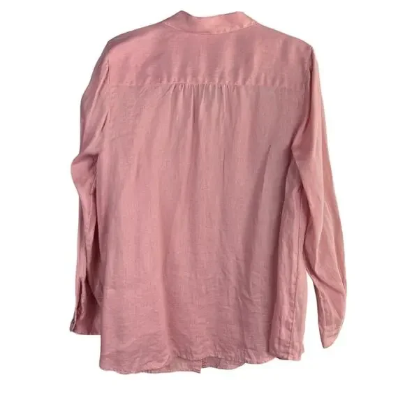 J Jill Love Linen Button Down Size L - Picture 6 of 6